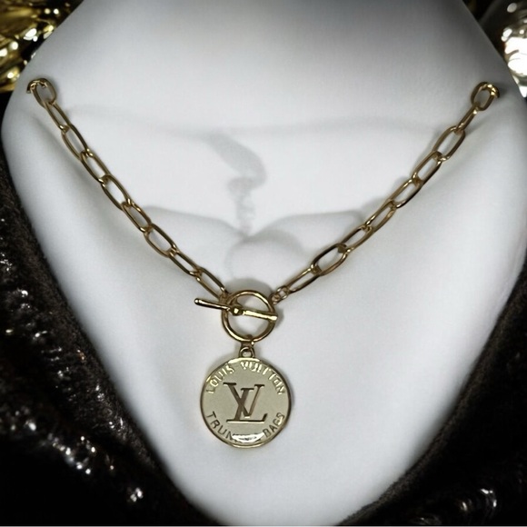 Louis Vuitton Authentic Upcycled LV Trunks & Bags charm necklace - Picture 5 of 5